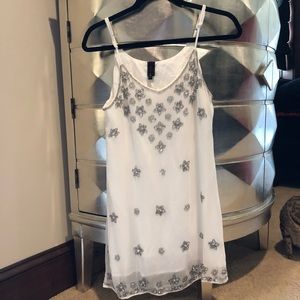 White sequined dress